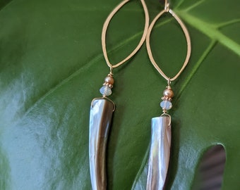 Statement Mother of Pearl Earrings