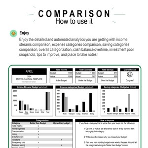 Simple Monthly Budget Excel, Printable Monthly Budget, Expense Tracker, Monthly Budget Spreadsheet, Weekly Budget Template, Paycheck Budget zdjęcie 5