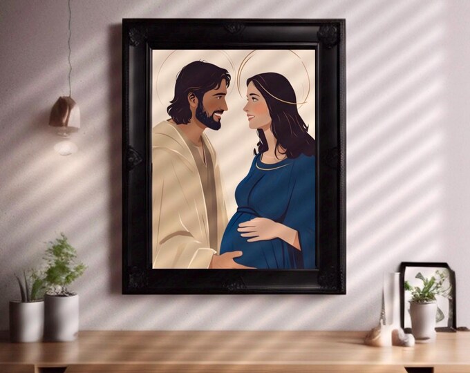 St. Joseph & Mother Mary - Minimalist Modern Style