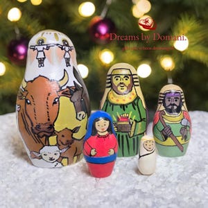Nativity Nesting Doll Set (Hand Painted)
