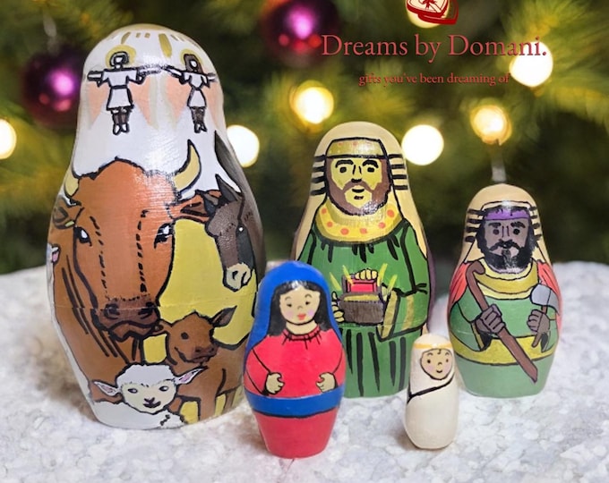 Nativity Nesting Doll Set (Hand Painted)
