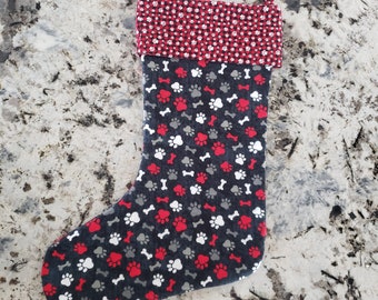 Jumbo (Extra Large) Paw Print Stocking 32" x 22"