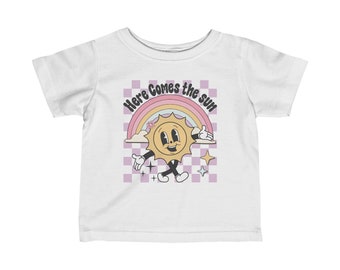 Baby 6m-24m Here Comes the Sun Groovy Summer Tshirt | Infant 6m-24m matching tee