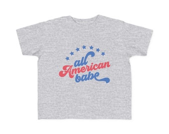 Toddler All American babe matching sibling USA tshirt