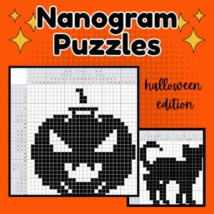 Halloween Nonogram Griddler Mysterium Logik Konst Pussel