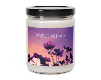 Candela di soia profumata Sweet Pedals, 9 once