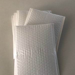 10 white poly bubble mailer 6x9, padded cushioned envelope, poly mailer envelopes