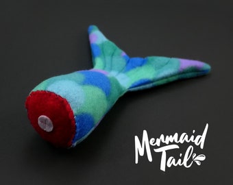 Severed Mermaid Tail Cat Toy / Sea Glass