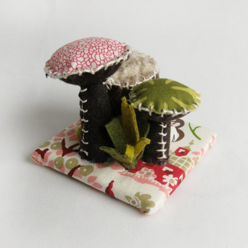 Fabric Mushroom Topiary / home decor / floral arrangement / Etsy