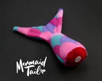 Severed Mermaid Tail Cat Toy / Pink Sand