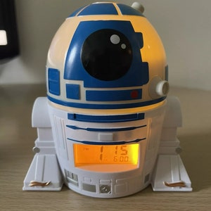 Rare R2D2 Star Wars Blub Botz Alarm Clock -  Lights Up - Working - Lucasfilm