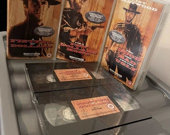 3 Vintage Clint Eastwood SEALED VHS Video Cassettes - Classic Movies