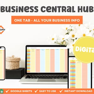 All-in-One Business Dashboard Google Sheet, Onboarding Hub, Google Sheets Business Organizer, Centralized Business Management Info Tool