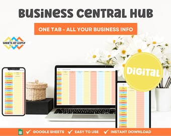 All-in-One Business Dashboard Google Sheet, Onboarding Hub, Google Sheets Business Organizer, Centralized Business Management Info Tool