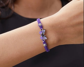 Charm Bracelets for Women, Colorful Braided String Rope Adjustable Bracelets