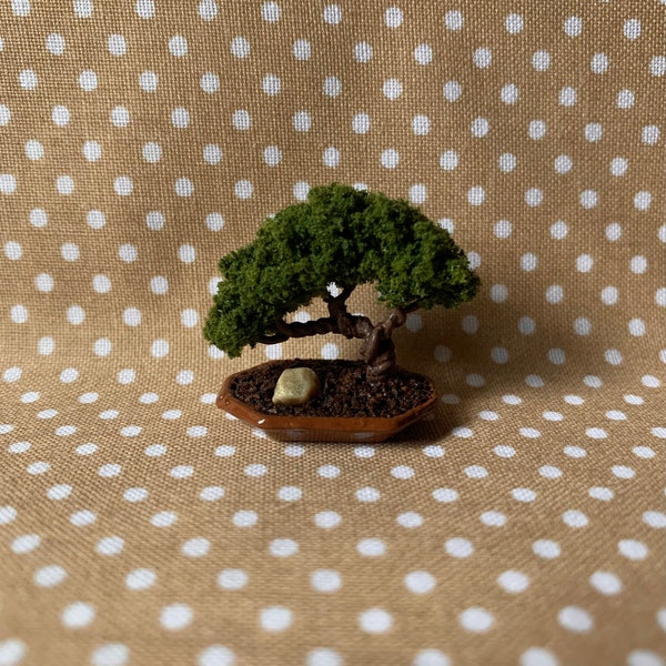 1:12 Scale Miniature Bonsai in Terracotta Colored Pot