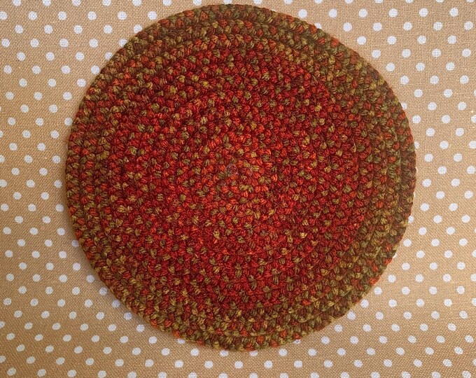 Round Autumn Rug 1:12 Scale Miniature Autumn Colors Round Braided Rug - Etsy
