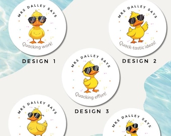 Pegatinas personalizadas de recompensa para profesores: 35 pegatinas brillantes