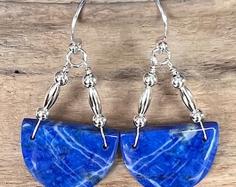 Royal Blue Lapis Lazuli Sterling Silver Earrings