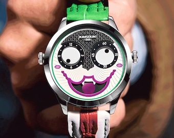 Reloj Joker / Reloj de pulsera de cuarzo con cronógrafo l Vidrio de zafiro l Caja de acero inoxidable l 30M de profundidad l Reloj de lujo para hombre / Reloj de diseñador /