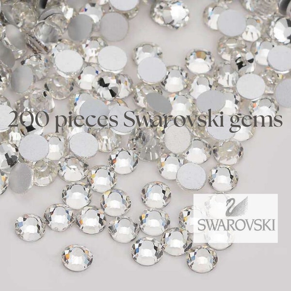 SWAROVSKI 001 KLARE KRISTALLE Strasssteine Edelsteine Edelsteine Flatbacks nicht Hotfix für Nagelkunst und Zahnedelsteine Design SS3 SS4 SS5 SS6 SS8