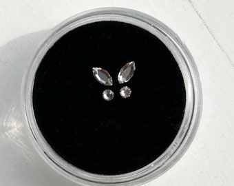 Swarovski butterfly 4 pieces fast shipping navette gems 001 clear tooth gems