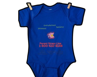 Custom Design Baby Onesies: Positive Affirmations and Encouragement Parent Help Line