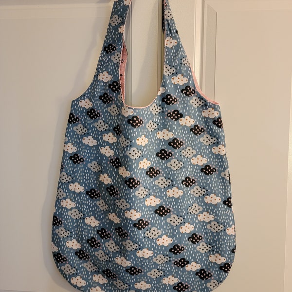 Rain Clouds / Stars Reversible Tote Bag