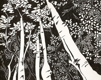 Aspen - MODERN illustration 8x10 Open Edition Print