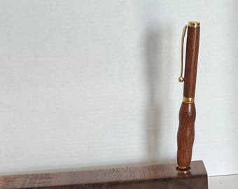 Handcrafted Leopardwood Pen with Ergonomic Grip