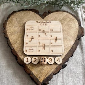 Snakes & Ladders Wedding Favour Games - Personalizado - Atividades de casamento - Jogos de casamento