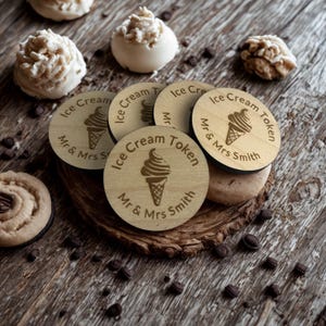 Fichas de helado - Accesorios para bodas - Fichas de helado para escuelas - Fichas de helado para empresas