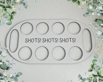 Personalised Wedding Shot Glass Holder – Party Favor, Custom Engraved