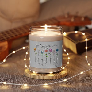 Christian Home Décor, Christian Gift, Bible Verse Candle, Inspirational, Christian Encouragement, Positive Affirmations, Religious Candle