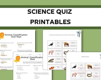 Quiz dierenclassificatie, thuisonderwijs (pdf+png)