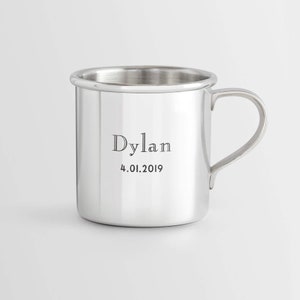 Personalized Heirloom Baby Cup - Modern Engraving