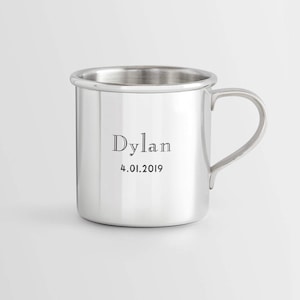 Personalized Heirloom Baby Cup - Modern Engraving