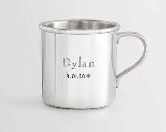 Personalized Heirloom Baby Cup - Modern Engraving