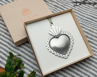 sacred heart milagro Christmas tree holiday ornament