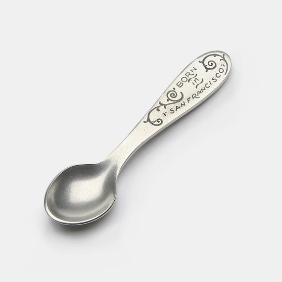 Sterling silver baby spoon Hedgehog