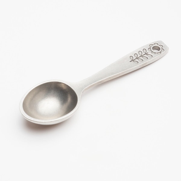 beehive coffee spoon, handmade pewter coffee scoop, metal cottagecore tablespoon coffee scooper