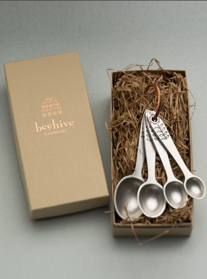 Flower Measuring Spoons Beehive Handmade