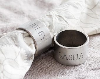 beehive handmade in usa pewter metal custom engraved personalized dinner napkin ring
