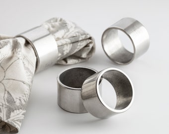 beehive handmade in usa pewter metal holiday wedding napkin rings set of four