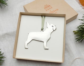 french bulldog Christmas tree holiday ornament