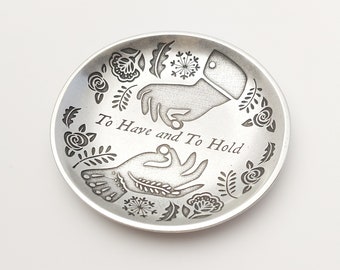 beehive to have and to hold metal wedding engagement ring dish for jewelry