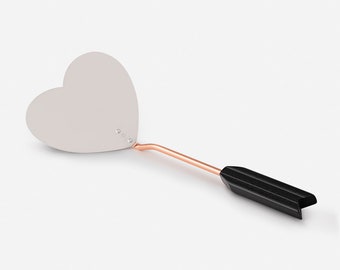 beehive copper and stainless cottagecore spatula heart pancake flipper cupid mother's day brunch