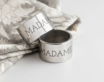 beehive newlywed handmade in usa pewter metal wedding present engagement napkin rings gift set