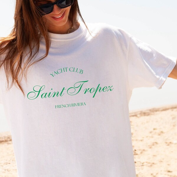 Saint Tropez Shirt, Yacht Club Shirt, Boating Shirt, Nautical Shirt, French Riviera Shirt, Provence Shirt, Holiday Shirt, Summer Vacation