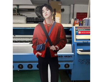 BTS Min Yoon-gi Suga Bts Group Model Plastic, Custom Cutouts, Celebrity Cutout, Plastic Cutout